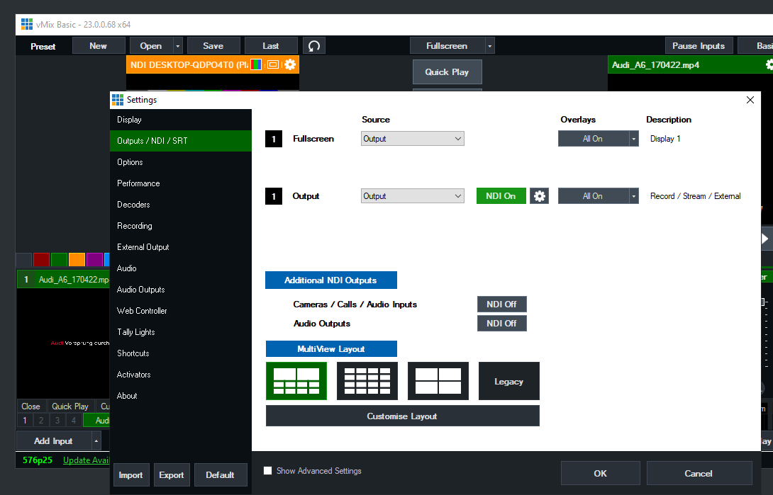 PLAYDECK Professional Video Playback Playout Software for Windows * Send and Receive Video to and from vMix